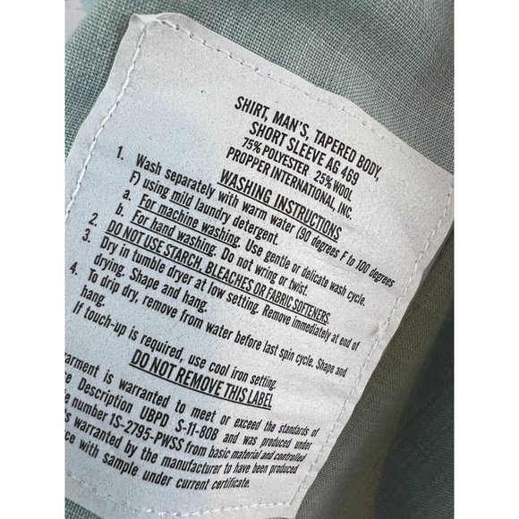 NWOT Propper Military Uniform Tactical Shirt‎ 16 Mens Lightweight Tapered Body - Picture 4 of 7